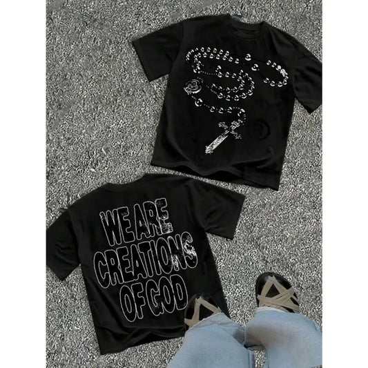 "We Are Creations Of God" Religious T-Shirt – Modern Streetwear Christian Graphic Tee - Teezioo