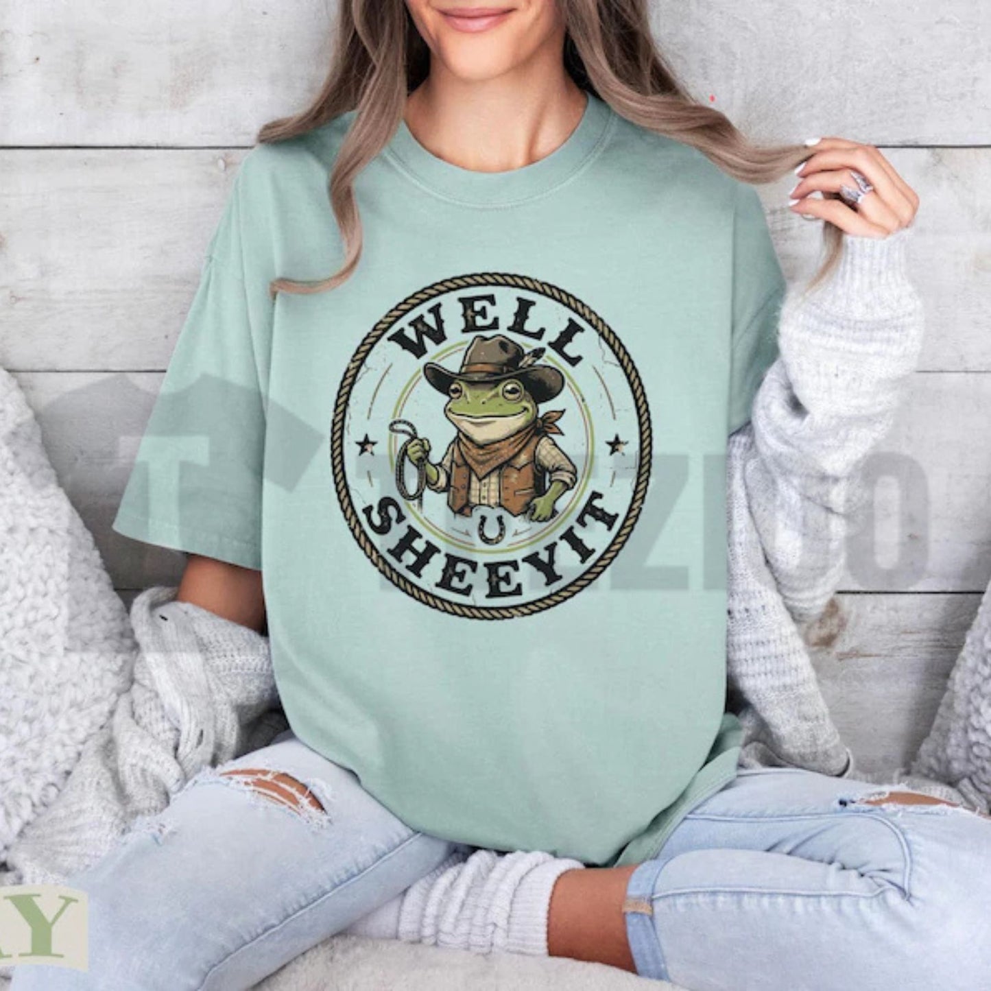 Well Sheeyit Cowboy Frog Shirt – Vintage Country Western Toad Tee - Teezioo