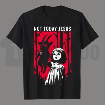 Womens Gothic Baphomet Goat Graphic Tee – Not Today Jesus Alternative Apparel - Teezioo