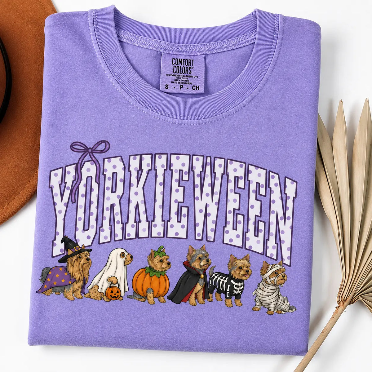 Comfort Colors Halloween Dog Breeds Shirt – Spooky Witch Hat Pumpkin Tee