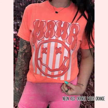 Neon Mama Stripes Shirt – Retro Electric Graphic Tee