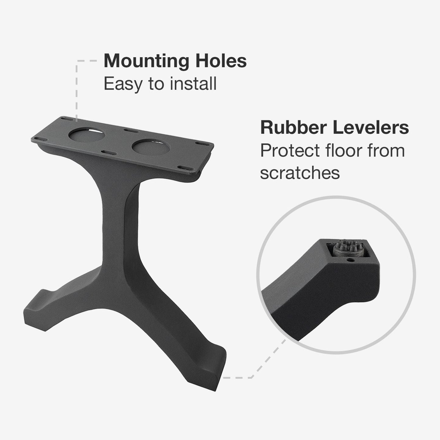 Bench Legs 101 Wishbone 16.3" H Mid-Century Modern Style