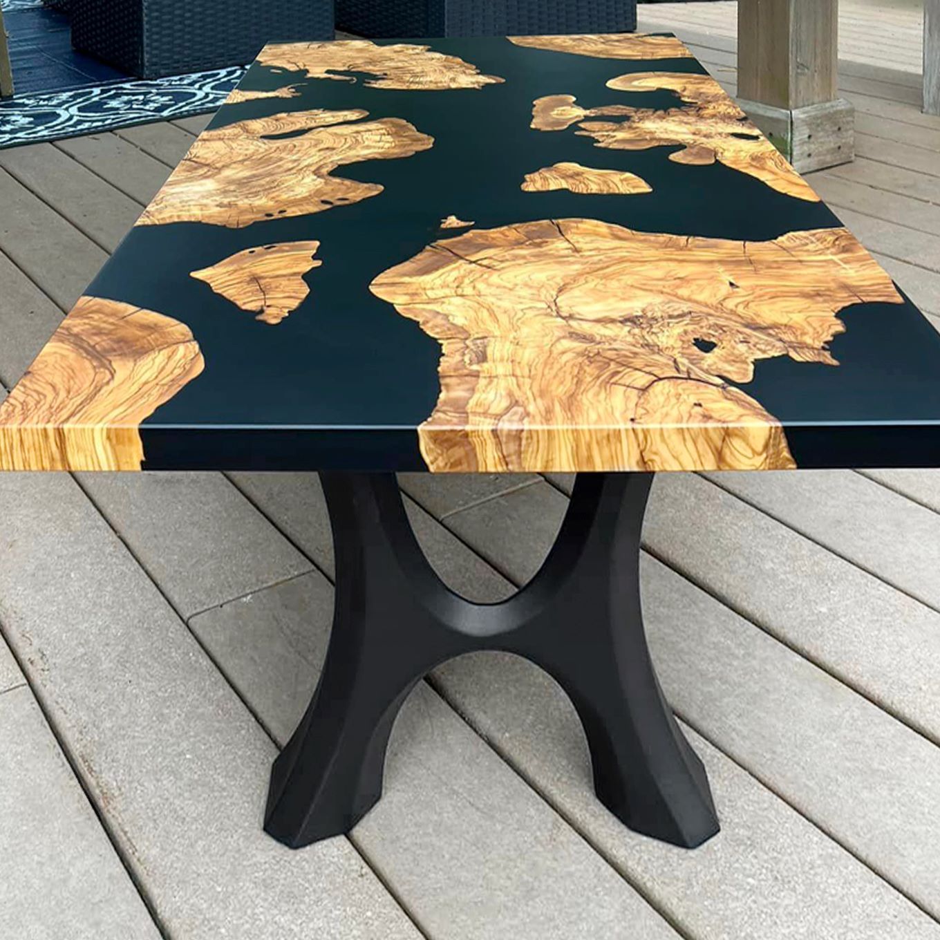 Bench Legs 103 Haru 16.3" H for Dining Live Edge Tabletop