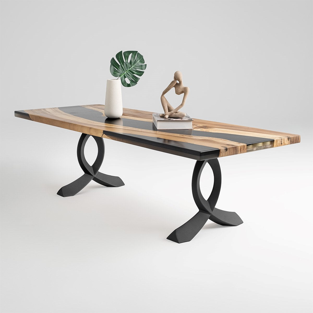 Bench Legs 108B Curva 16.2" H Modern Steel Furniture Legs