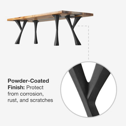 Bench Legs 115 Yami 16" H Mid-Century Modern Style