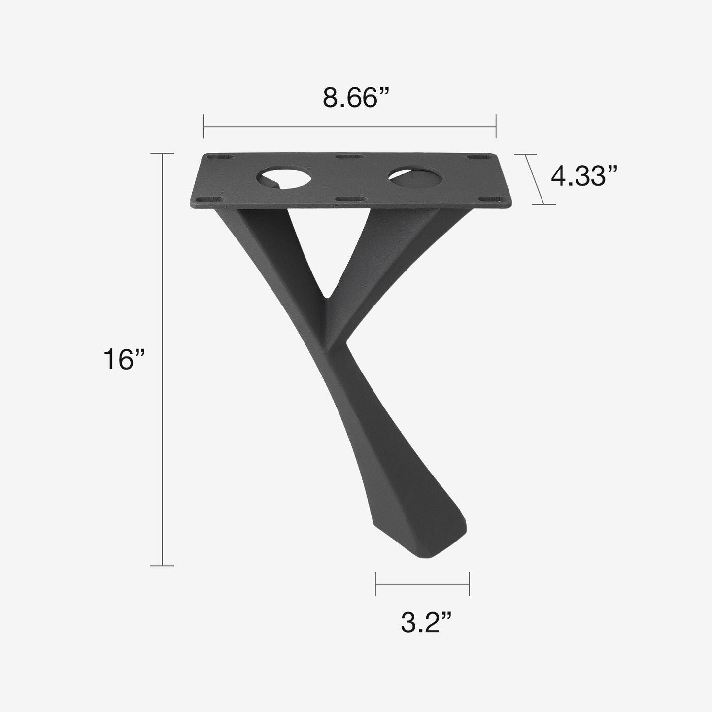 Bench Legs 115 Yami 16" H Mid-Century Modern Style