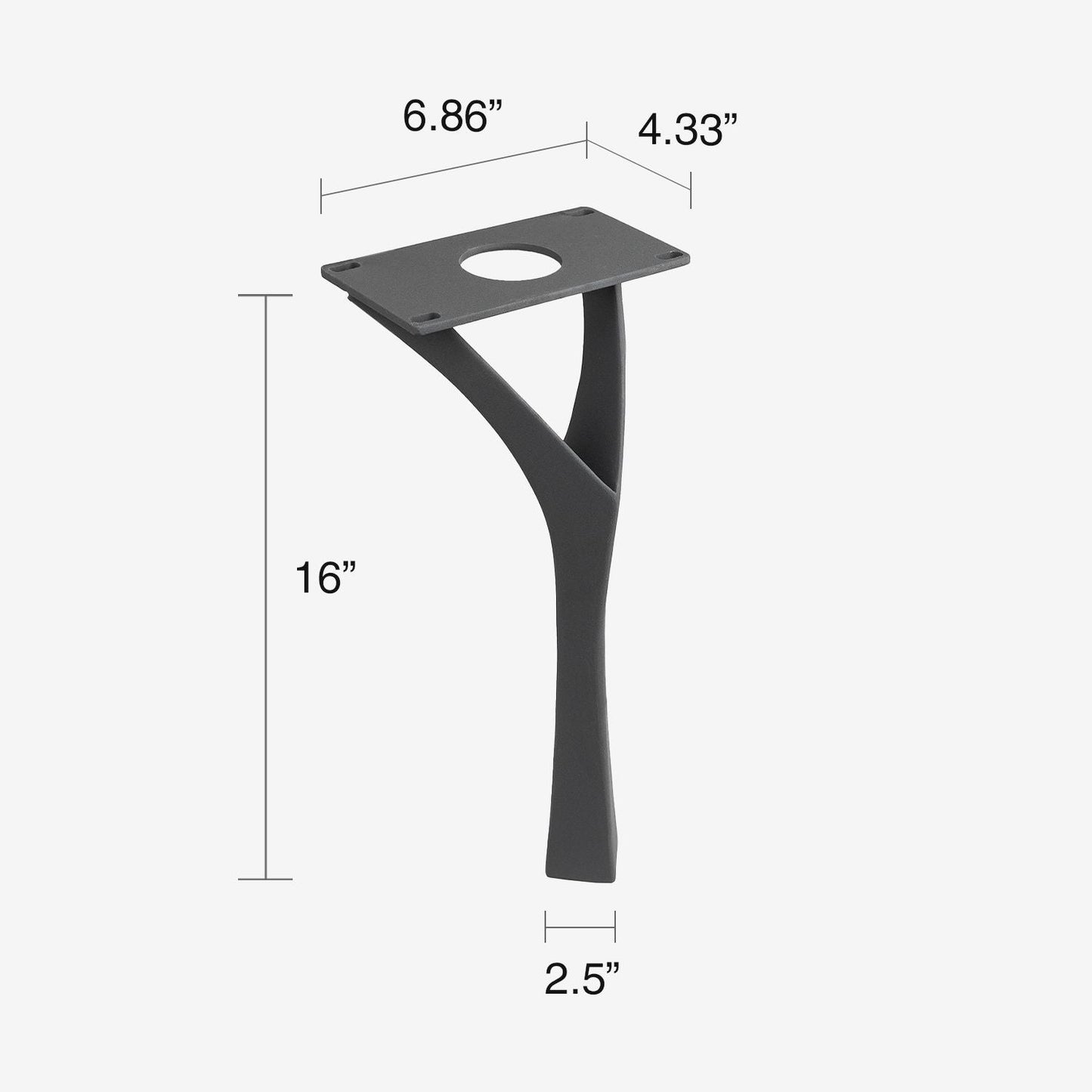 Bench Legs 118 Faras 16" H Modern Steel Furniture
