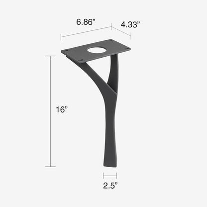Bench Legs 118 Faras 16" H Modern Steel Furniture