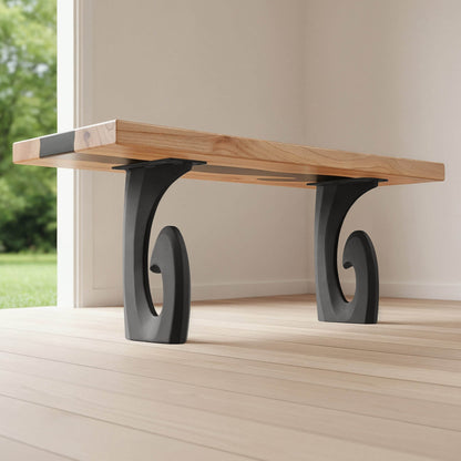 Bench Legs 124 Luma 16.5" H Modern Metal Furniture Design Ideas