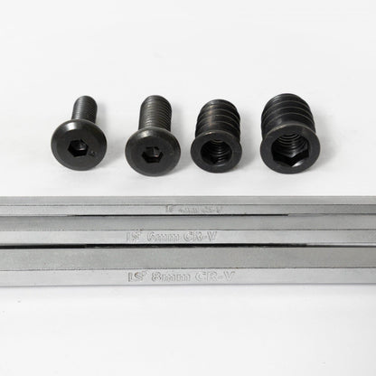 Threaded Inserts And Bolts | Size M6 and M8 | 20 Sets | Table Leg Hardware