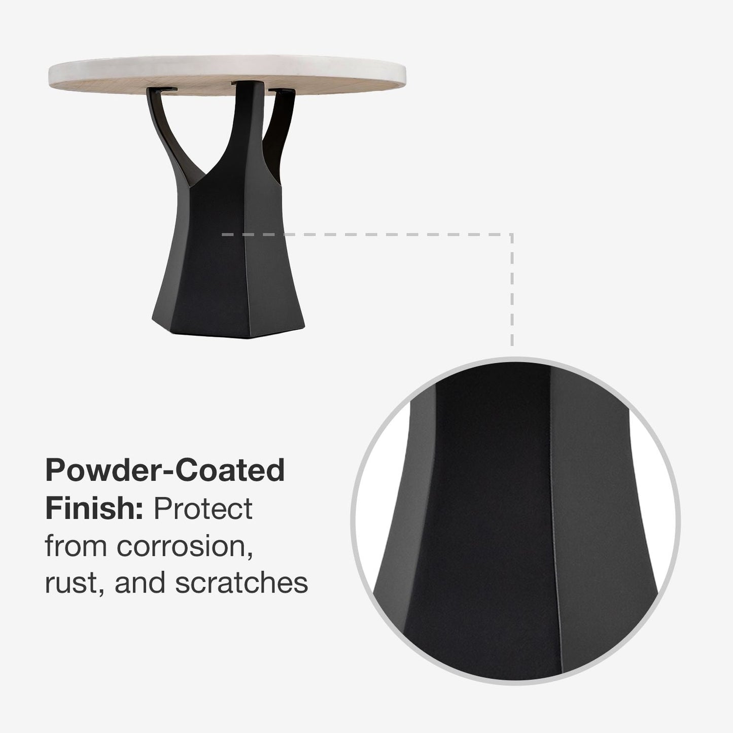 Coffee Table Base 106S Namu 16.1" H Modern Furniture for Round Table Top