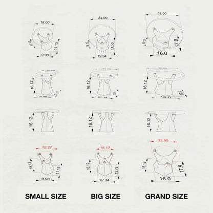 Coffee Table Base 106G Namu 16" H Handmade DIY Project
