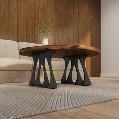Coffee Table Legs 202 Radix 16.3" H for Live Edge Tabletop