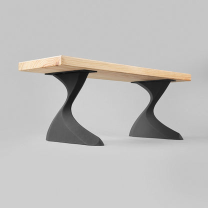 Coffee Table Legs 214/127 Botas 16.1" H Minimalist Style for Live Edge Tabletop