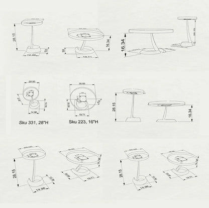 Table Base 331-P1 Python 28.2" H Modern Metal Furniture Legs