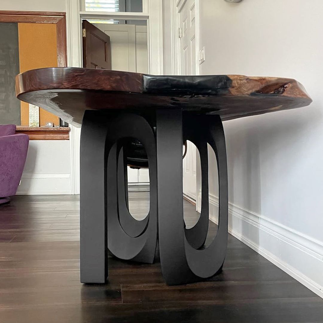 Console Table Base 320 CORA 28" H Metal Industrial Design Furniture