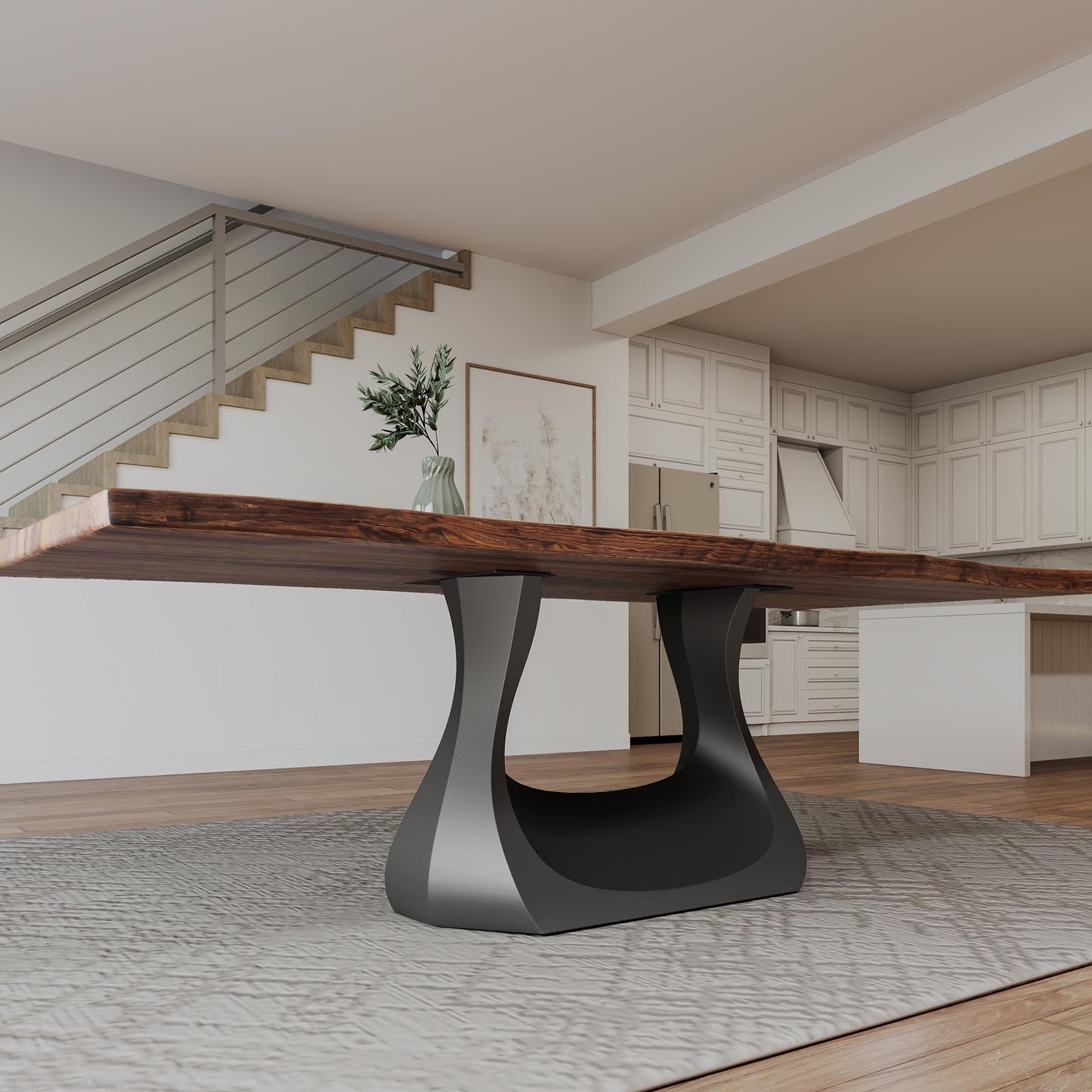 Dining Table Base 302 Uilani 28" H Metal Heavy-Duty Pedestal Stand