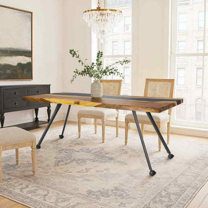 Dining Table Legs with Casters 450 Compa 28" H Industrial Style