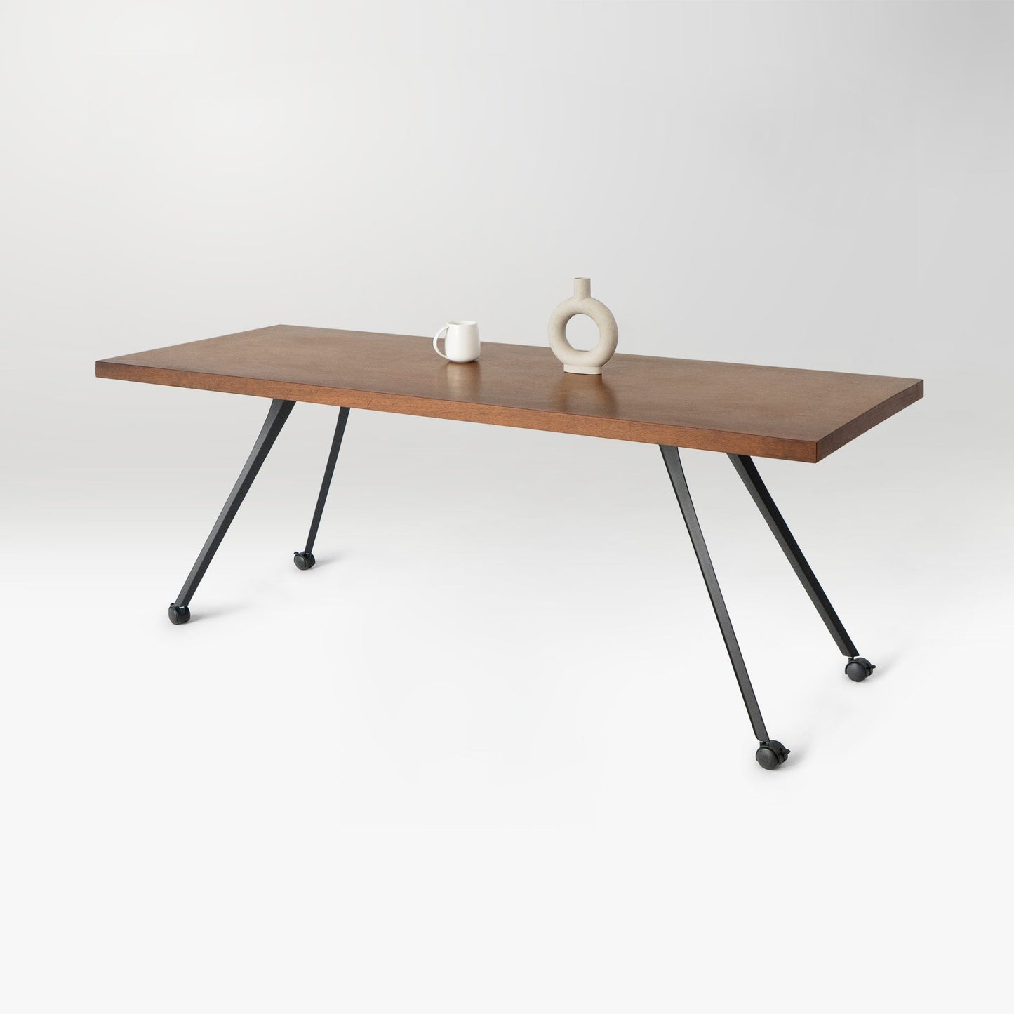 Dining Table Legs with Casters 450 Compa 28" H Industrial Style