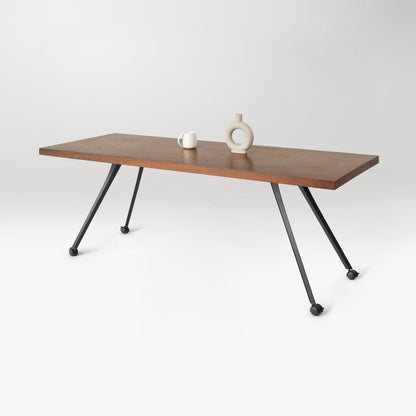 Dining Table Legs with Casters 450 Compa 28" H Industrial Style