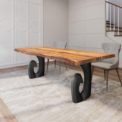 Table Legs 406 Luma 28" H for Modern Dining with Live Edge Tabletop