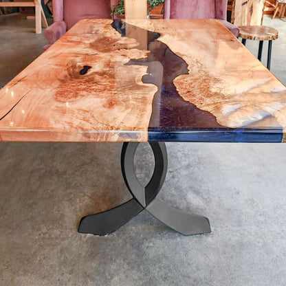 418 Curva 28" H Dining Table Curved Legs