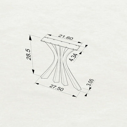 Furniture Legs 420 Akro 28.5" H Metal Handmade Dining Table Legs