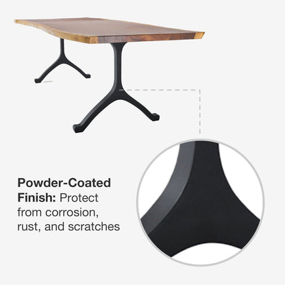 Furniture Legs 401 Wishbone 28.3" H Modern Metal Dining Table Legs