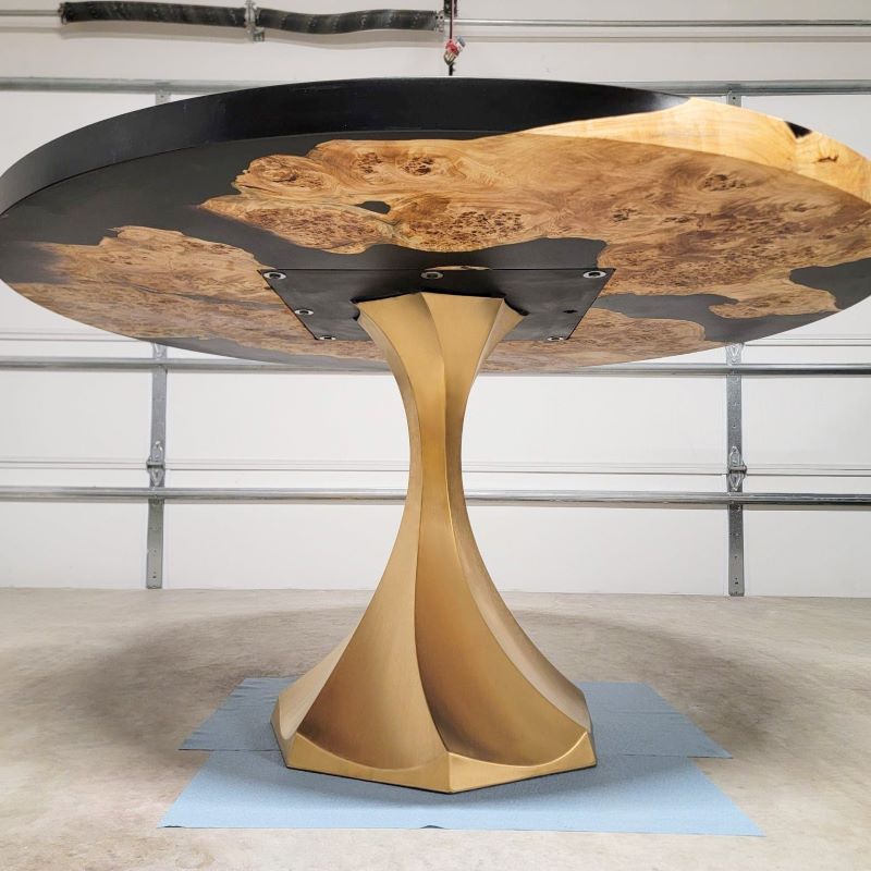 Gold Table Legs 311 Lithe 28" H Refined Minimalism DIY