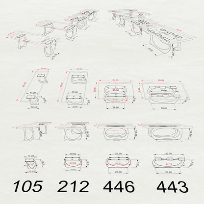 Coffee Table Legs 212 Cleo 16" H Scandinavian Handcrafted DIY