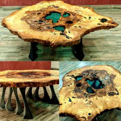 Coffee Table Legs 202 Radix 16.3" H for Live Edge Tabletop