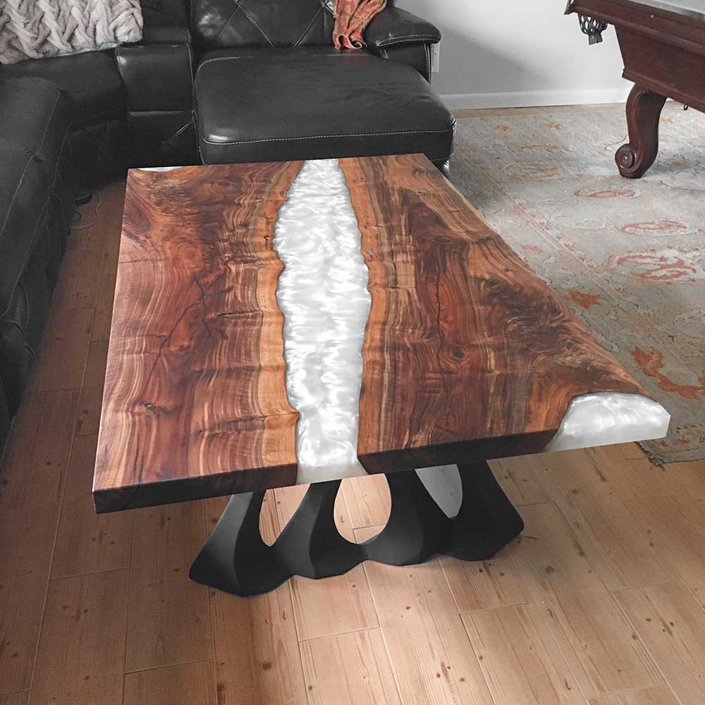 Coffee Table Legs 202 Radix 16.3" H for Live Edge Tabletop