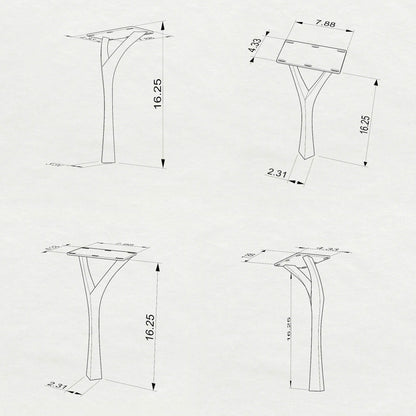 Bench Legs 118 Faras 16" H Modern Steel Furniture