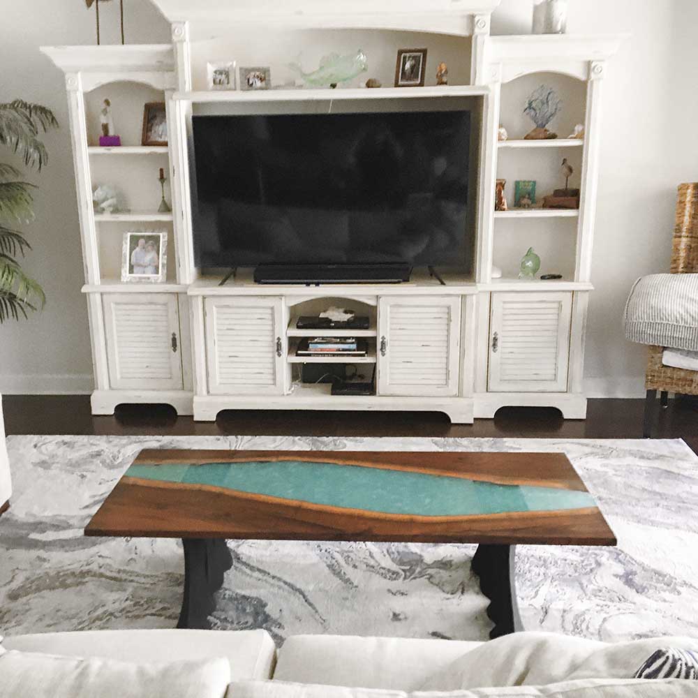 Coffee Table Legs 202 Radix 16.3" H for Live Edge Tabletop