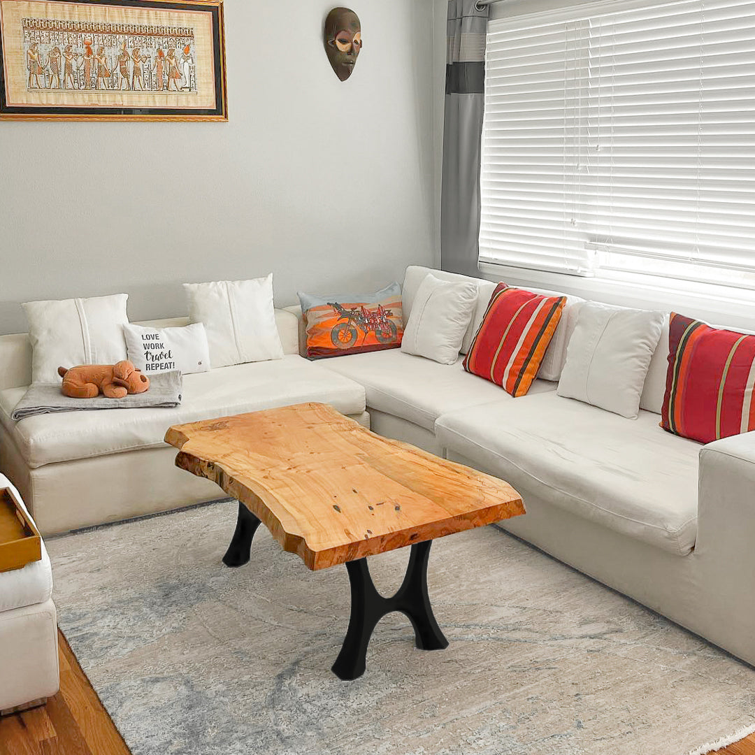 Bench Legs 103 Haru 16.3" H for Dining Live Edge Tabletop