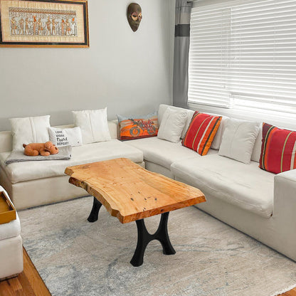 Bench Legs 103 Haru 16.3" H for Dining Live Edge Tabletop