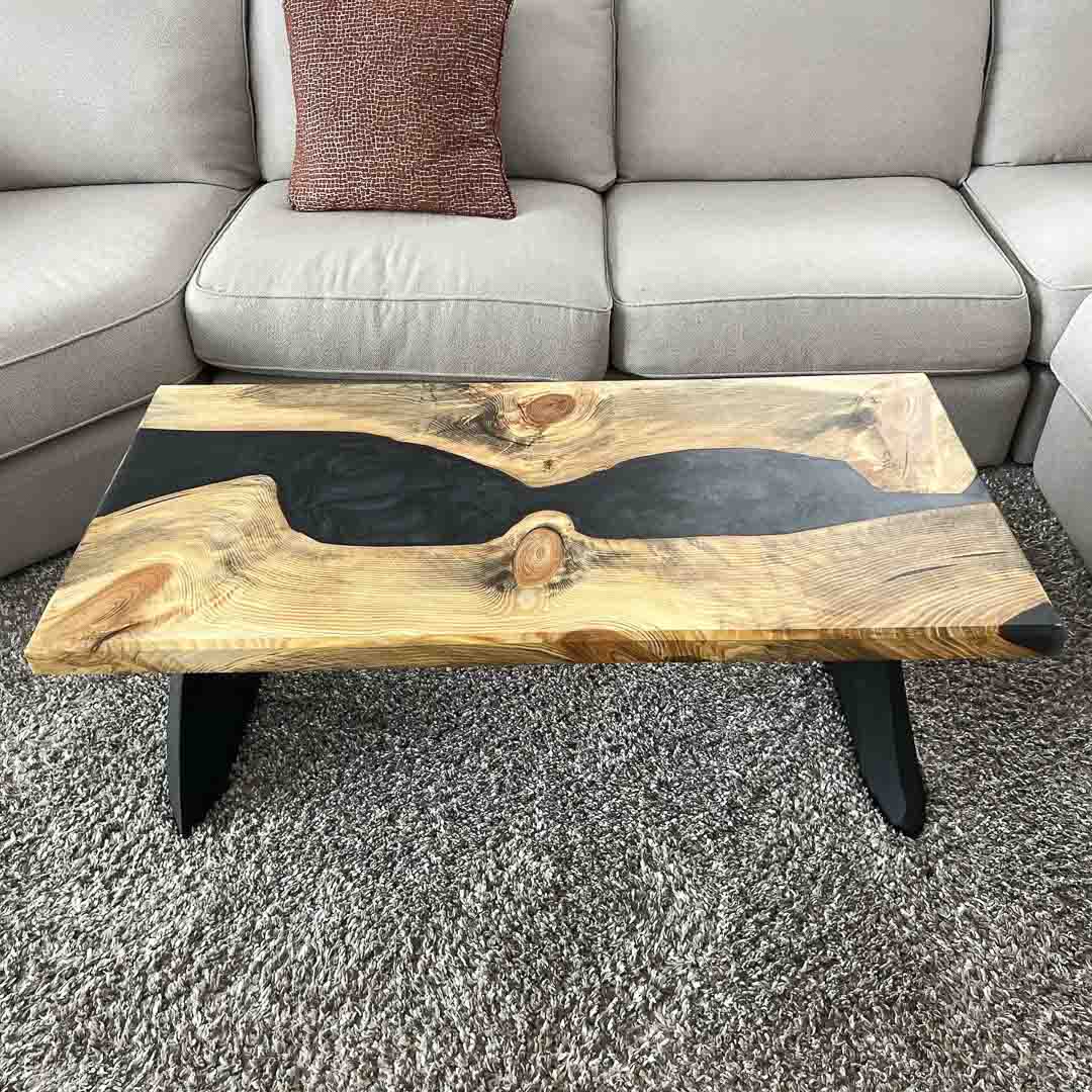 Coffee Table Legs 214/127 Botas 16.1" H Minimalist Style for Live Edge Tabletop