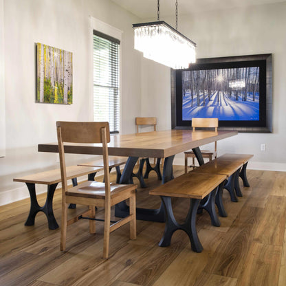 Bench Legs 103 Haru 16.3" H for Dining Live Edge Tabletop