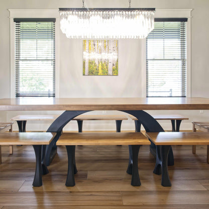 Bench Legs 103 Haru 16.3" H for Dining Live Edge Tabletop