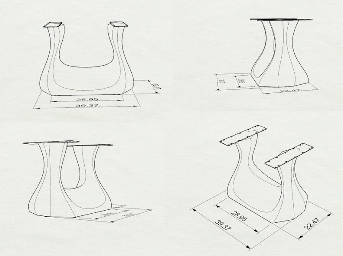 Dining Table Base 302 Uilani 28" H Metal Heavy-Duty Pedestal Stand