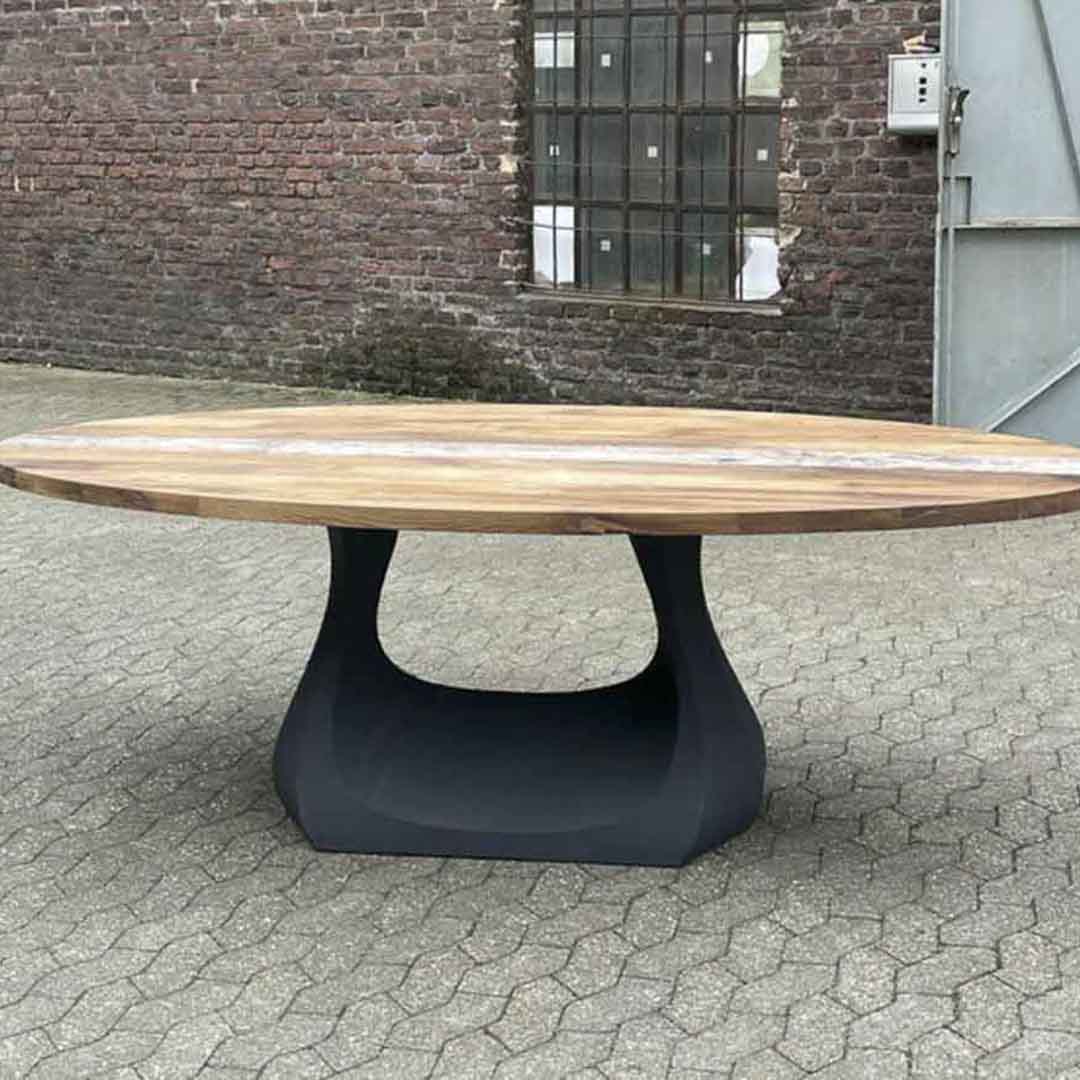 Dining Table Base 302 Uilani 28" H Metal Heavy-Duty Pedestal Stand