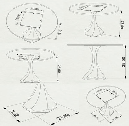 Gold Table Legs 311 Lithe 28" H Refined Minimalism DIY