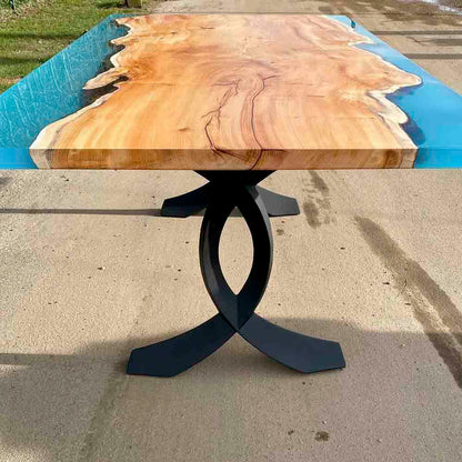 418 Curva 28" H Dining Table Curved Legs