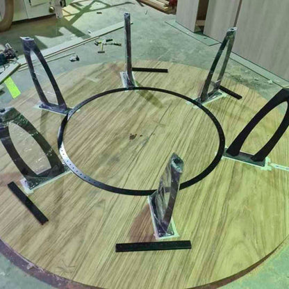 Desk Legs Metal 505 Udo 28.2" H for Dining Live Edge Tabletop