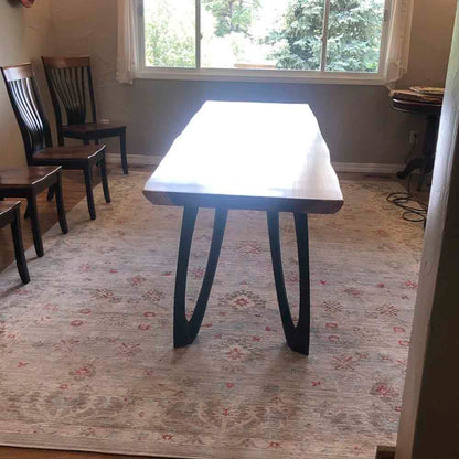 Desk Legs Metal 505 Udo 28.2" H for Dining Live Edge Tabletop