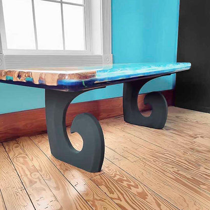 Table Legs 406 Luma 28" H for Modern Dining with Live Edge Tabletop