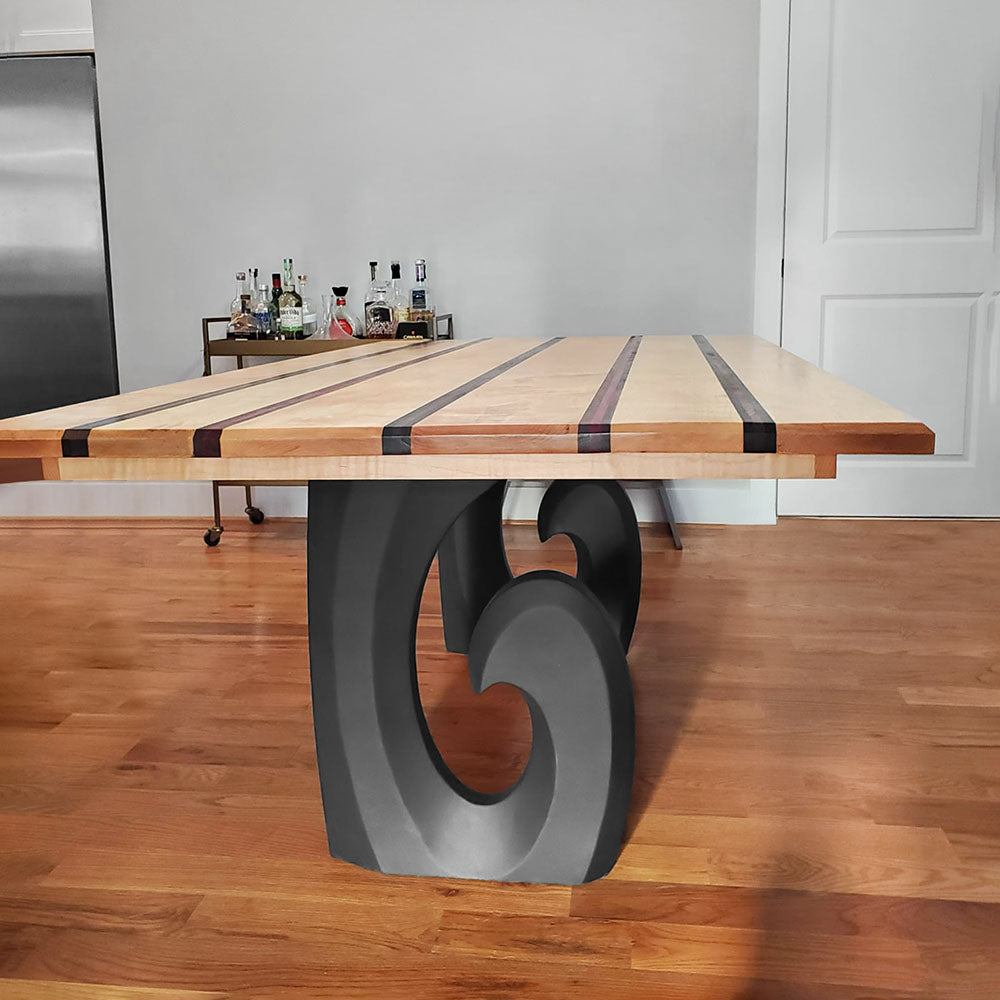 Table Legs 406 Luma 28" H for Modern Dining with Live Edge Tabletop