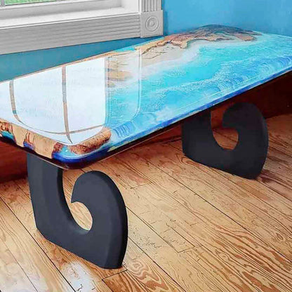 Table Legs 406 Luma 28" H for Modern Dining with Live Edge Tabletop