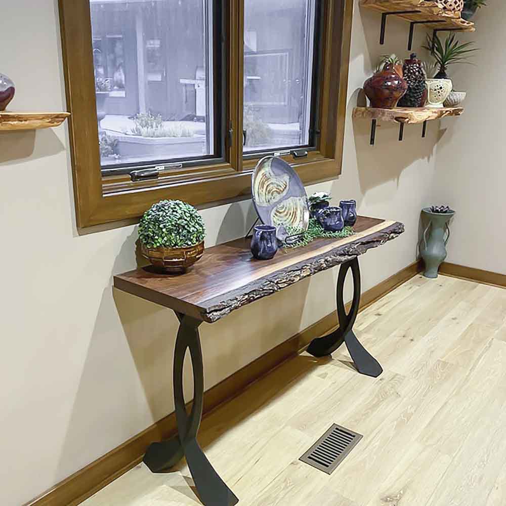 Console Table Legs 207 Curva 28" H Metal Furniture for Modern Custom Style