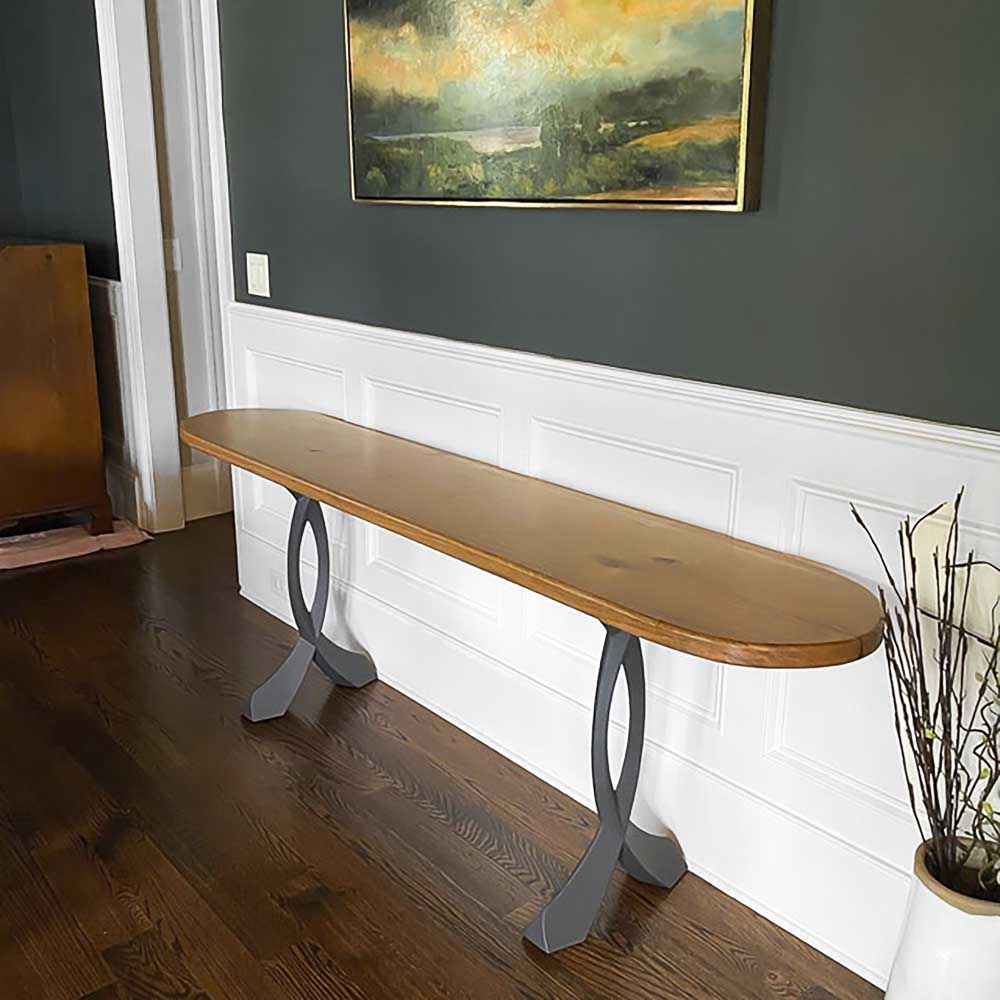 Console Table Legs 207 Curva 28" H Metal Furniture for Modern Custom Style